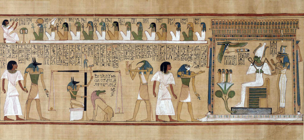 égypte ancienne Scène de jugement manifestation article sonothérapie thérapie sonore thérapie par le son en suisse