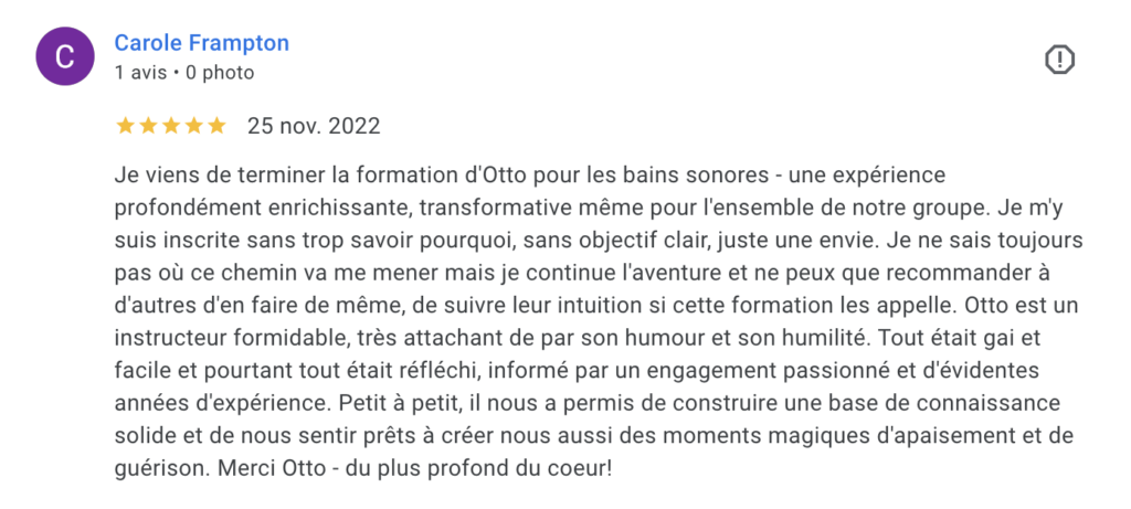 témoignage étudiante formation sonothérapie suisse genève ASCA